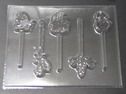 559sp Small Mermaid and Friends Chocolate Candy Lollipop Mold